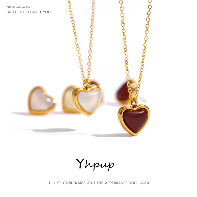 Birth Flower Necklace - Yhpup Paslanmaz Çelik Kalp Kolye Kolye