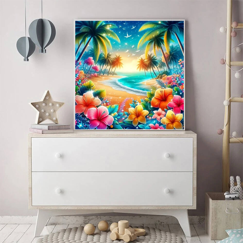 Elmas Boyama sahil manzarası D - Photo Mosaic Print incelemesi ve fiyatı