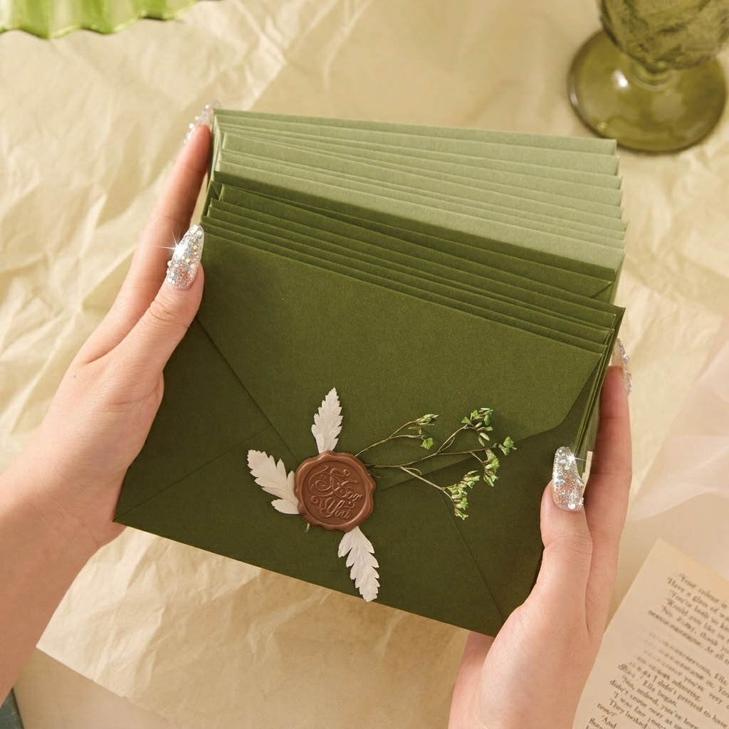 20/50 Adet Avokado Desenli Rom - Wax Seal Letter Kit incelemesi ve fiyatı