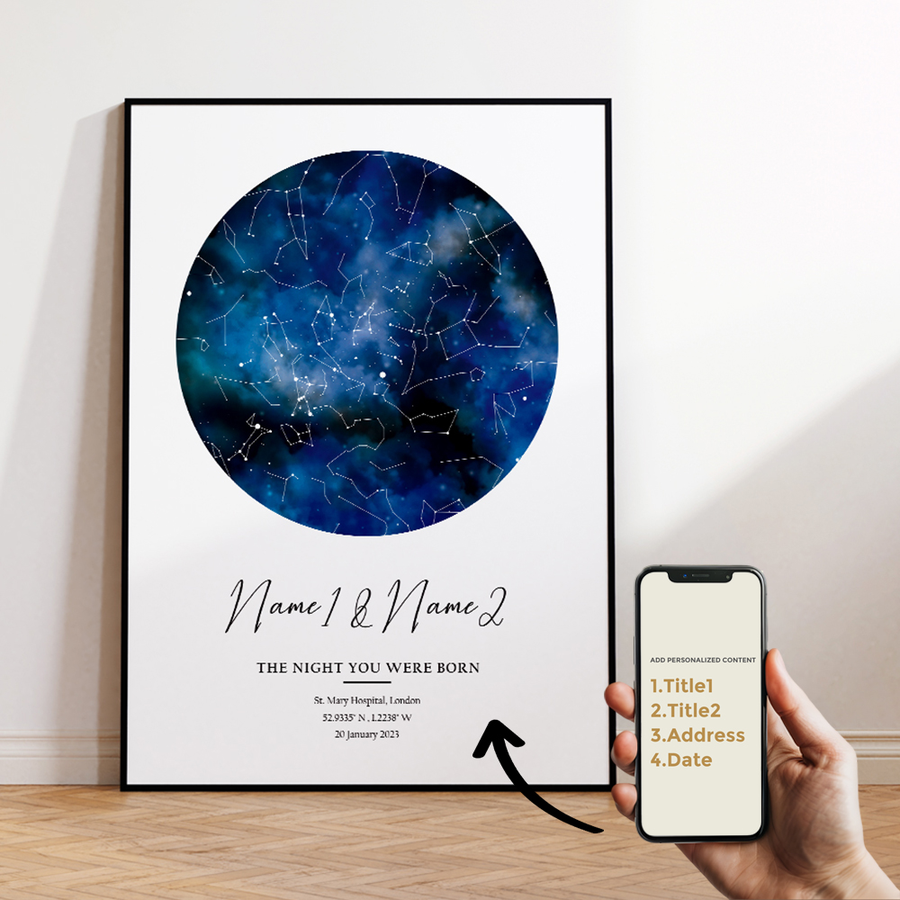 Modern Özel Kişiselleştirilmiş - Custom Star Map incelemesi ve fiyatı