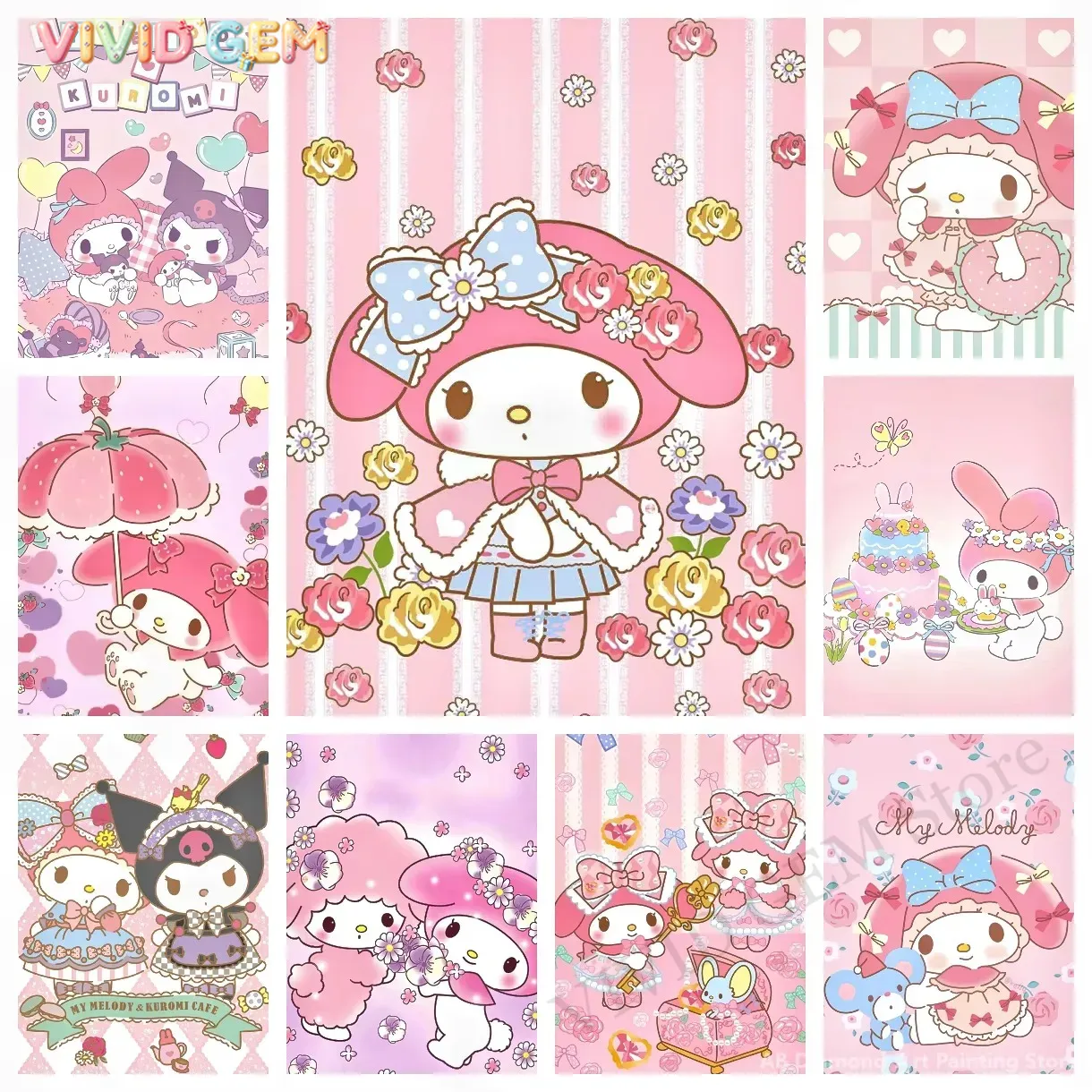 Elmas Boyama My Melody Sanrio  - Photo Mosaic Print incelemesi ve fiyatı